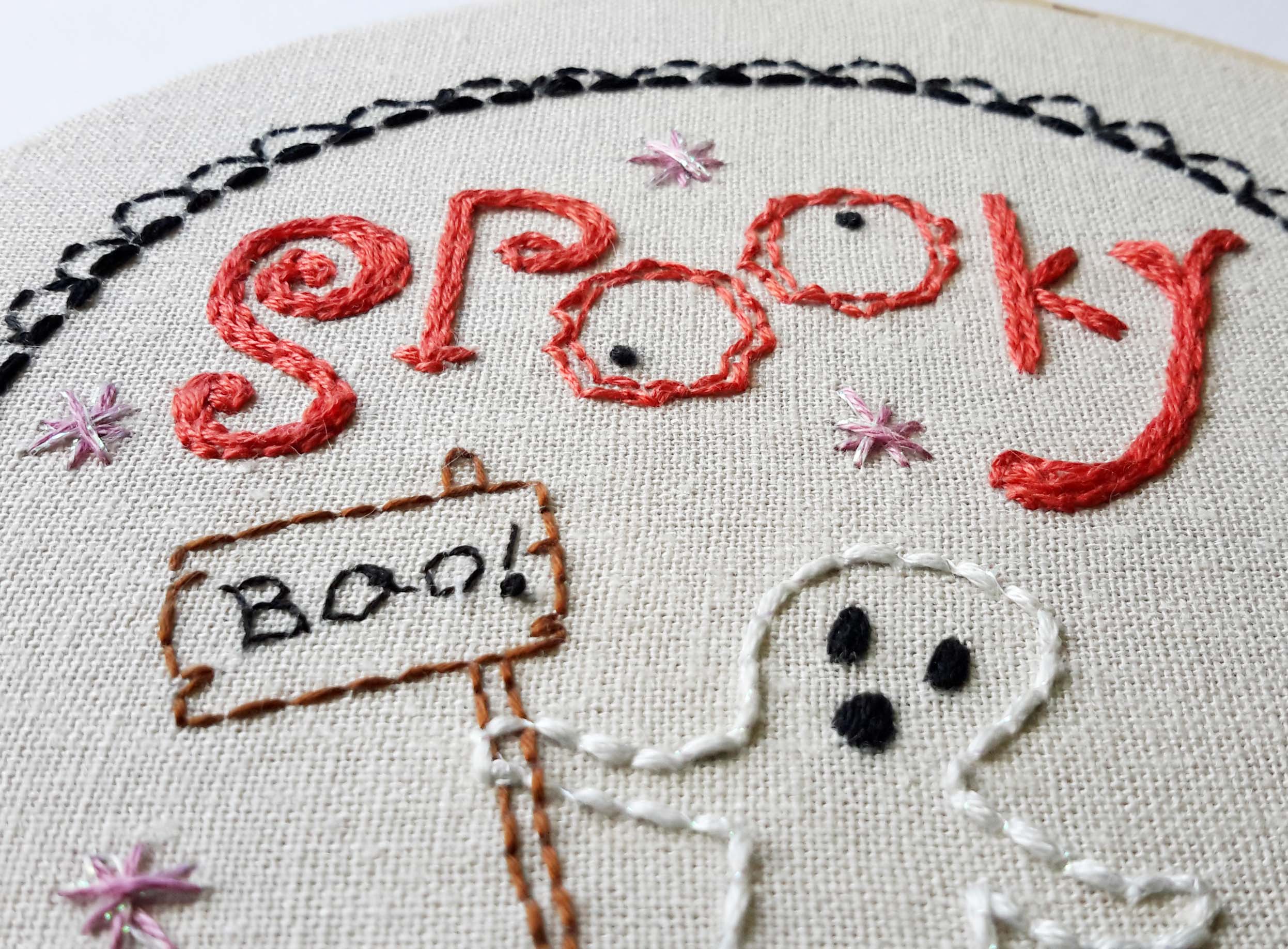 Embroidery PDF Pattern | Spooky Ghost Halloween